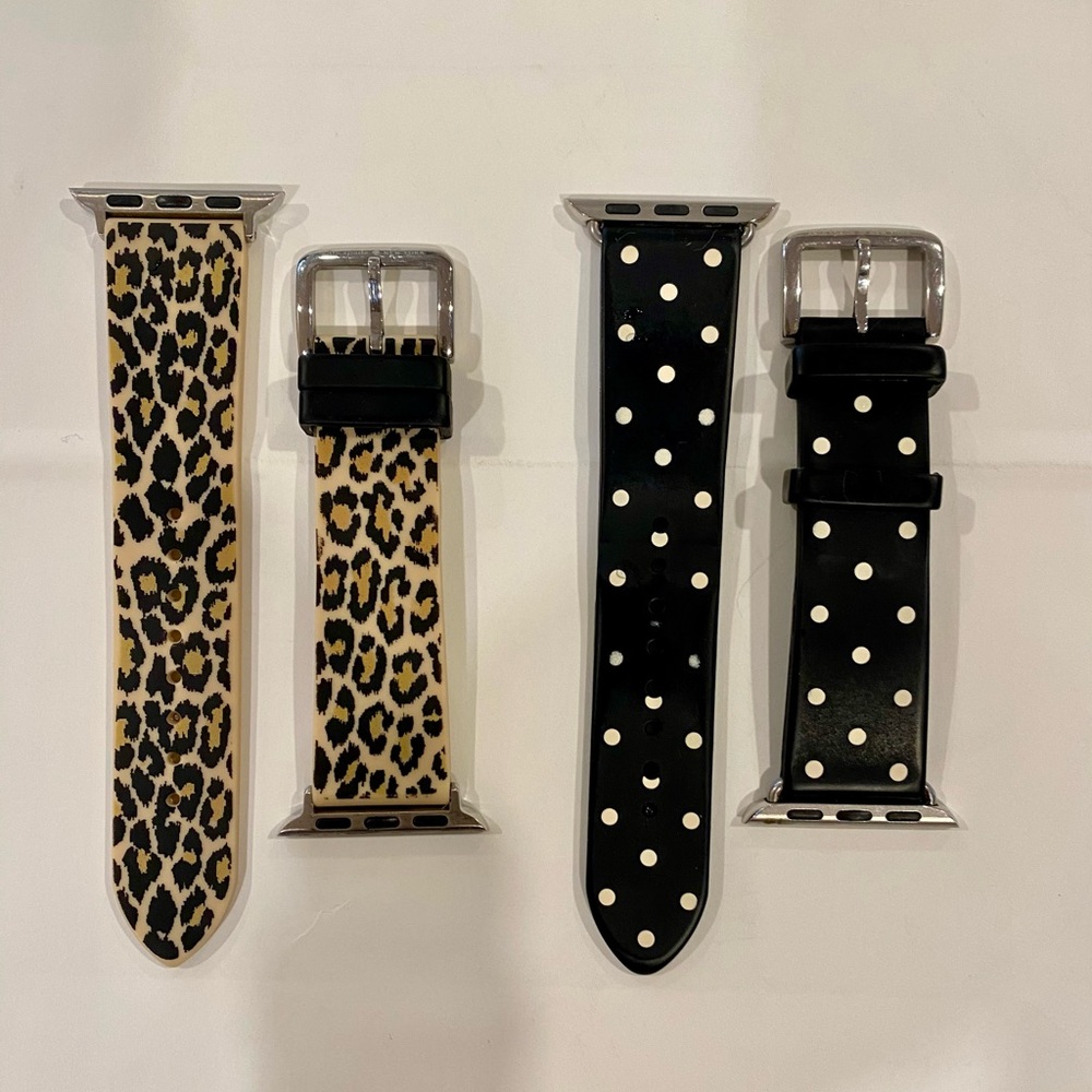 Kate Spade Leopard and Polka Dot Silicone Apple Watch Bands 38/40